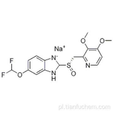 Sól sodowa 6- (difluorometoksy) -2 - [(S) - [(3,4-dimetoksy-2-pirydynylo) metylo] sulfinylo] -1H-benzimidazolu CAS 160488-53-9